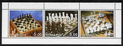 Chakasia 2000 Chess perf sheetlet containing 3 values unmounted mint