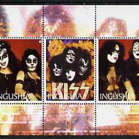 Ingushetia Republic 2003 Kiss perf sheetlet containing 3 values unmounted mint