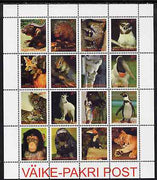 Estonia (Vaike-Pakri) 2001 ? Fauna of the World perf sheetlet containing 16 values unmounted mint