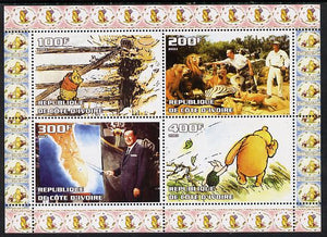 Ivory Coast 2003 Walt Disney & Winnie the Pooh #1 perf sheetlet containing 4 values unmounted mint