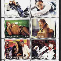 Mordovia Republic 2002 Alicia Keys perf sheetlet containing 6 values unmounted mint