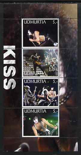 Udmurtia Republic 2003 Kiss perf sheetlet containing 4 values unmounted mint
