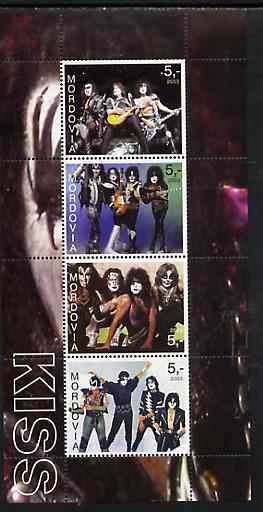 Mordovia Republic 2003 Kiss perf sheetlet containing 4 values unmounted mint