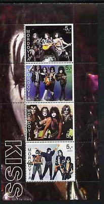 Mordovia Republic 2003 Kiss perf sheetlet containing 4 values unmounted mint