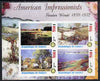 Guinea - Conakry 2003 American Impressionists - Theodore Wendel imperf sheetlet containing set of 4 values each with Rotary Logo unmounted mint