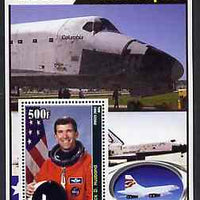 Guinea - Conakry 2003 Shuttle Catastrophe #2 perf m/sheet (Rick D Husband & Concorde) unmounted mint