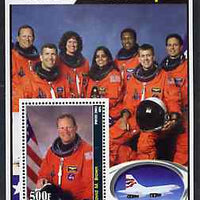 Guinea - Conakry 2003 Shuttle Catastrophe #4 perf m/sheet (David M Brown & Concorde) unmounted mint