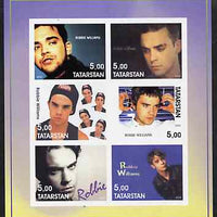 Tatarstan Republic 2002 Robbie Williams imperf sheetlet containing 6 values unmounted mint