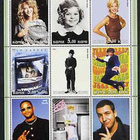 Komi Republic 2001 Film Stars perf sheetlet containing 9 values unmounted mint