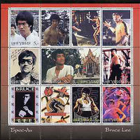 Ingushetia Republic 2000 Bruce Lee perf sheetlet containing set of 12 values unmounted mint