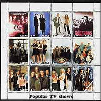 Altaj Republic 2002 Popular TV Shows #2 perf sheetlet containing set of 12 values unmounted mint