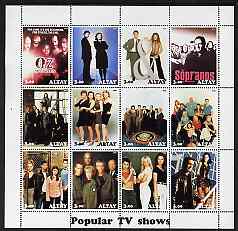 Altaj Republic 2002 Popular TV Shows #2 perf sheetlet containing set of 12 values unmounted mint