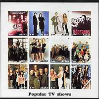 Altaj Republic 2002 Popular TV Shows #2 imperf sheetlet containing set of 12 values unmounted mint