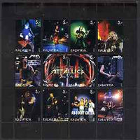 Kalmikia Republic 2003 Metallica perf sheetlet containing 12 values unmounted mint