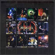 Kalmikia Republic 2003 Metallica perf sheetlet containing 12 values unmounted mint