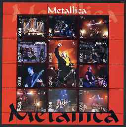 Komi Republic 2003 Metallica perf sheetlet containing 12 values unmounted mint