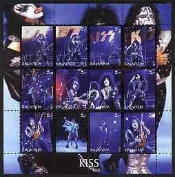 Kalmikia Republic 2003 Kiss perf sheetlet containing 12 values unmounted mint