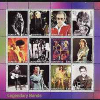Udmurtia Republic 2001 Legendary Bands #1 perf sheetlet containing 12 values unmounted mint
