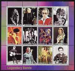 Udmurtia Republic 2001 Legendary Bands #1 perf sheetlet containing 12 values unmounted mint