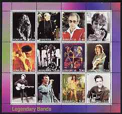Udmurtia Republic 2001 Legendary Bands #1 perf sheetlet containing 12 values unmounted mint