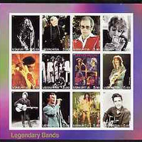 Udmurtia Republic 2001 Legendary Bands #1 imperf sheetlet containing 12 values unmounted mint