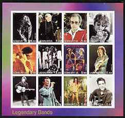 Udmurtia Republic 2001 Legendary Bands #1 imperf sheetlet containing 12 values unmounted mint