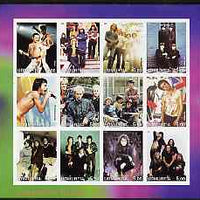 Udmurtia Republic 2001 Legendary Bands #2 imperf sheetlet containing 12 values unmounted mint