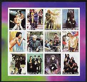 Udmurtia Republic 2001 Legendary Bands #2 imperf sheetlet containing 12 values unmounted mint