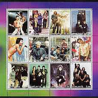 Udmurtia Republic 2001 Legendary Bands #2 perf sheetlet containing 12 values unmounted mint