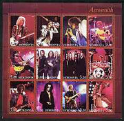Mordovia Republic 2001 Aerosmith perf sheetlet containing 12 values unmounted mint