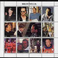 Adigey Republic 2000 Bruce Willis perf sheetlet containing 12 values unmounted mint