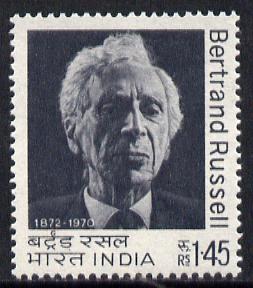 India 1972 Bertrand Russell unmounted mint SG 667*