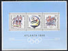 Palestine Authority 1996 Atlanta Olympic Games perf sheetlet containing 3 values unmounted mint SG MSPA83