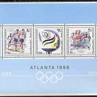 Palestine Authority 1996 Atlanta Olympic Games perf sheetlet containing 3 values unmounted mint SG MSPA83