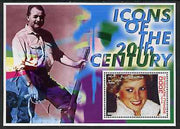 Somalia 2001 Icons of the 20th Century #03 perf s/sheet showing Princess Diana with Ernest Hemingway in background unmounted mint