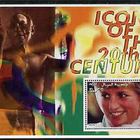 Somalia 2001 Icons of the 20th Century #04 perf s/sheet showing Princess Diana with Picasso in background unmounted mint