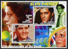 Somalia 2002 Elvis Presley 25th Anniversary of Death #05 perf sheetlet containing 2 values with Mary Pickford, Dali & Diana in background unmounted mint
