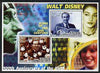 Somalia 2002 Birth Centenary of Walt Disney #02 perf sheetlet containing 2 values with Jacques Cousteau, Maria Callas & Diana in background unmounted mint