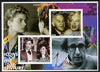Somalia 2001 Icons of the 20th Century #05 - Elvis & Marilyn imperf sheetlet containing 2 values with Ingrid Bergman & Woody Allen in background unmounted mint