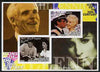 Somalia 2001 Icons of the 20th Century #11 - Elvis & Marilyn imperf sheetlet containing 2 values with Ted Turner & Barbara Streisand in background unmounted mint