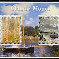 Kyrgyzstan 2001 Claude Monet perf sheetlet containing 2 values unmounted mint