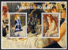 Tadjikistan 2001 Auguste Renoir perf sheetlet containing 2 values unmounted mint