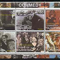 Tadjikistan 2000 The Cinema (Comedy) perf sheetlet containing set of 6 values unmounted mint