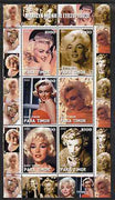 Timor (East) 2000 Marilyn Monroe #3 perf sheetlet containing 6 values unmounted mint