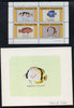 Eynhallow 1981 Fish #01 (Vagabond Coralfish) original artwork by Sharon File of the B L Kearley Studio, watercolour on board 100 x 80 mm plus issued perf sheetlet incorporating this image