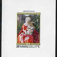 Umm Al Qiwain 1972 Albrecht Durer - Virgin With the Iris 20dh deluxe sheetlet unmounted mint