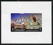 Ajman 1972 Apollo 15 - Moon Rover 15dh deluxe sheetlet unmounted mint