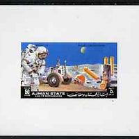Ajman 1972 Apollo 15 - Moon Base 50dh deluxe sheetlet unmounted mint
