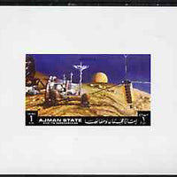 Ajman 1972 Apollo 15 - TV Broadcasting 1r deluxe sheetlet unmounted mint