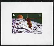 Fujeira 1972 Apollo 15 - Satellite 1r deluxe sheetlet unmounted mint